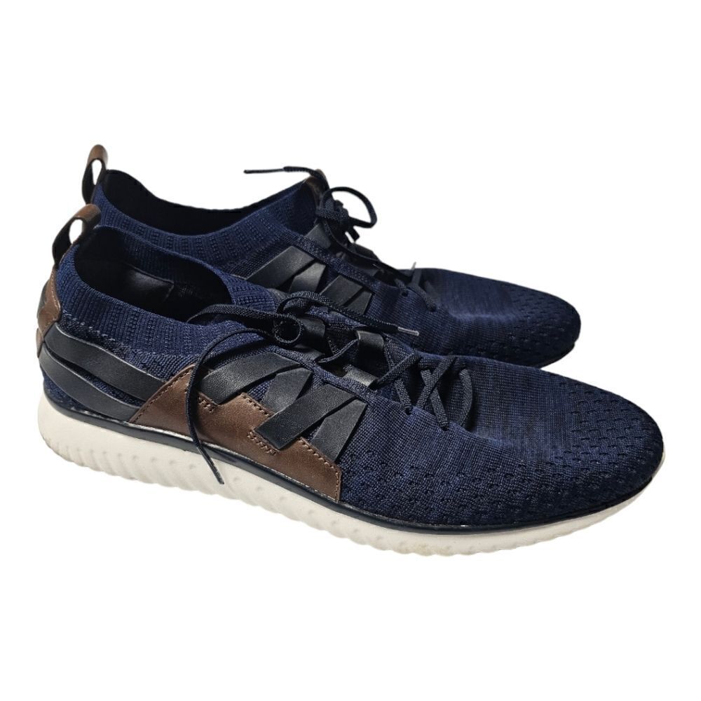 COLE HAAN Grand Motion Stitchlite Woven Sneaker Blue Black Brown -‎ Size 11